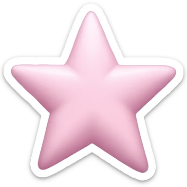 pastel pink star sticker
