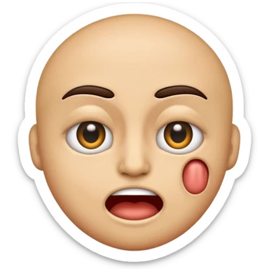 Normal emoji, but one eye twitching like he’s about to kill someone sticker