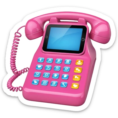 pink phone contacts sticker