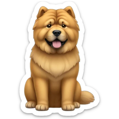 chow chow full body sitting sticker