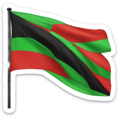Happy Juneteenth red black green flag sticker