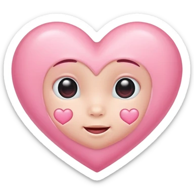 Baby pink heart emoji sticker