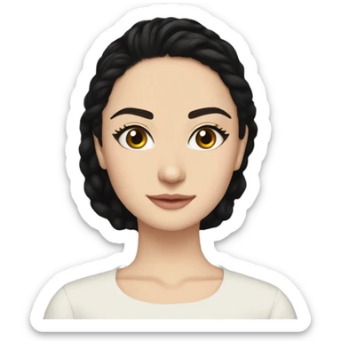 Hania amir, teen, full body, aesthetic, well detailed, black hair sticker