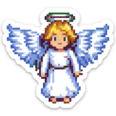 angel with wings and halo sticker