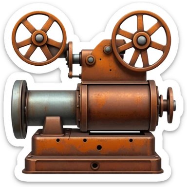 vintage industrial machinery sticker