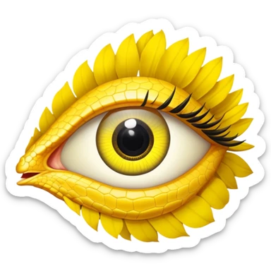 Realistic Reptile eye with sharp slotted pupil iris in a circle  sticker