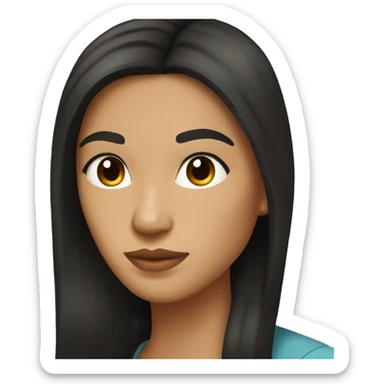 Woman with medium skin tone and long brown hair kissing man with light skin tone and black hair sticker