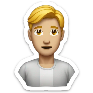 A man with veins in the ground sticker