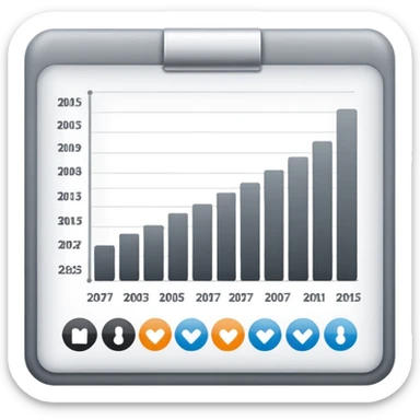 gantt chart emoji in professional design for business presentation, clean edges, modern corporate aesthetic sticker