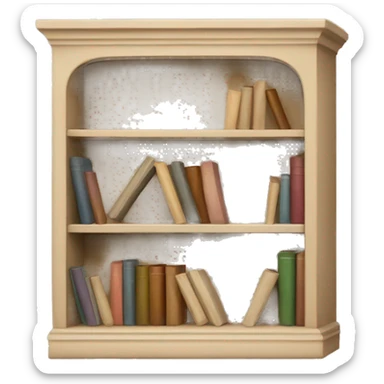 beige bookshelf sticker