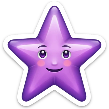 ✝️ i need an emoji purplr like this but only for my religion which is called Druze ( star with 5 points ) sticker