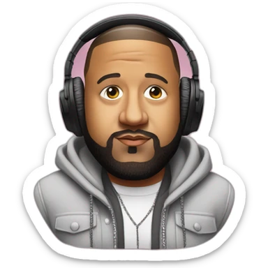 Dj khaled with headphones sticker