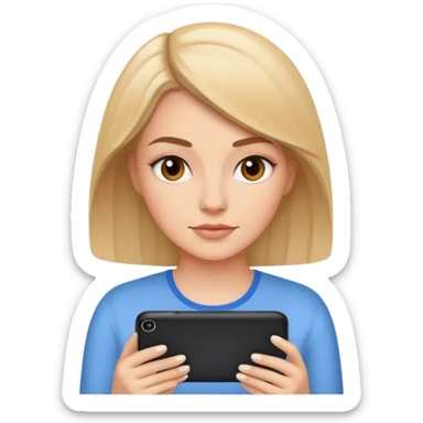 ios tech blogger about apps white female sticker