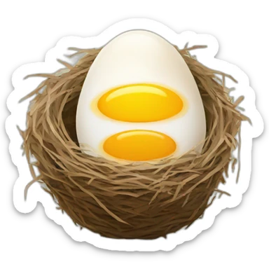 egg in a nest sticker