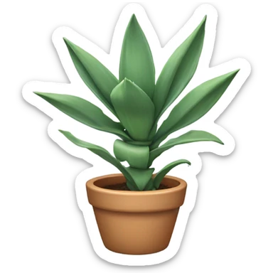 Agave plant with periwinkle bow around the pot sticker