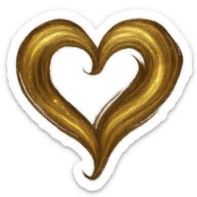 heart with a swirling golden shimmer, no background sticker