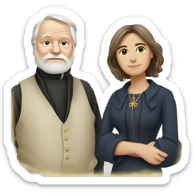 Victor Hugo and Notre Dame de Paris sticker