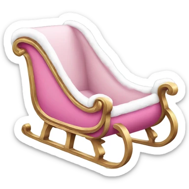 pink sleigh sticker