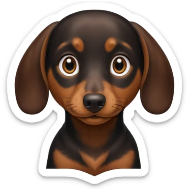 Black and brown dachshund   sticker