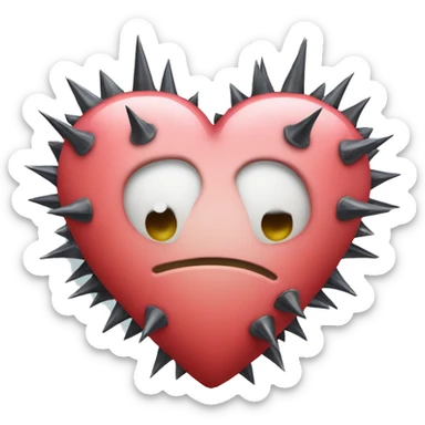 Heart with spikes  sticker
