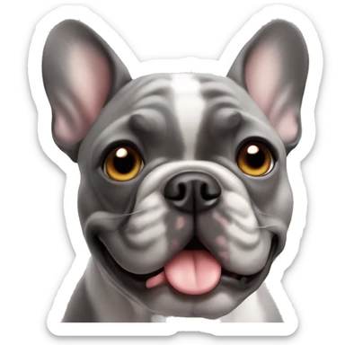 Grey French bulldog sticker