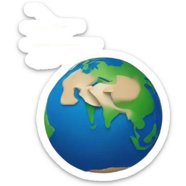 planet earth in front of a manila folder sticker