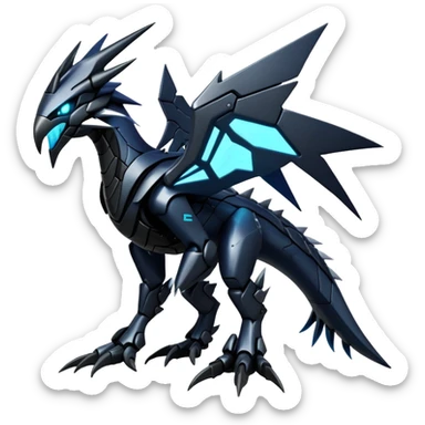 Punk’ish Edgy Futuristic Badass Dark Gothic Zekrom-Dialga-Aurorus-Amaura-Hybrid-Creature sticker