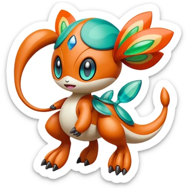 Meloetta-Vibrava-Trapinch-Sigilyph-Pokémon-Fakémon-hybrid-fusion-creature sticker