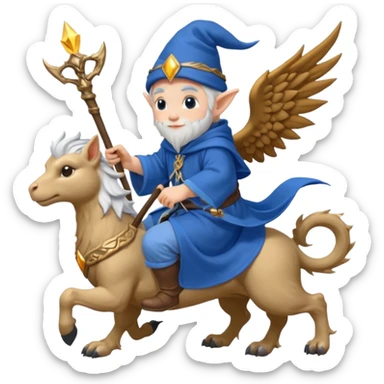 Male Gnome Mage Blizzard World of Warcraft on a griffen sticker