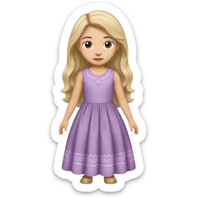 Girl curtsying with dress sticker