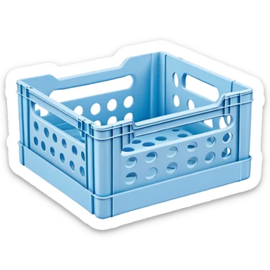 plastic pastel crate with holes from scandinavian brand hay sticker