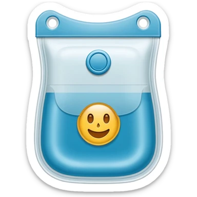 ostomy bag, neutral sticker