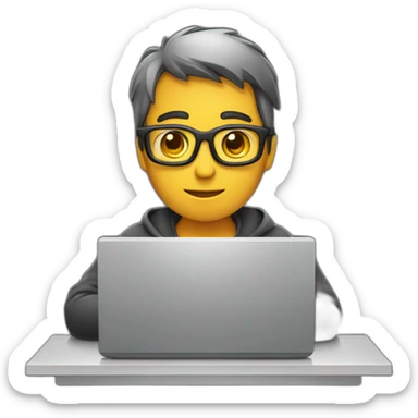 web developer working on computer powered by linux sticker