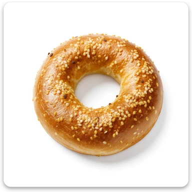 realistic simit, Turkish sesame bagel, isolated on white background sticker