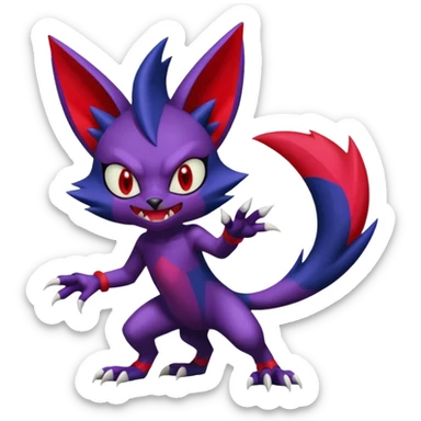 Sneasel-Weavile-Fakémon-hybrid-creature (full body)  sticker