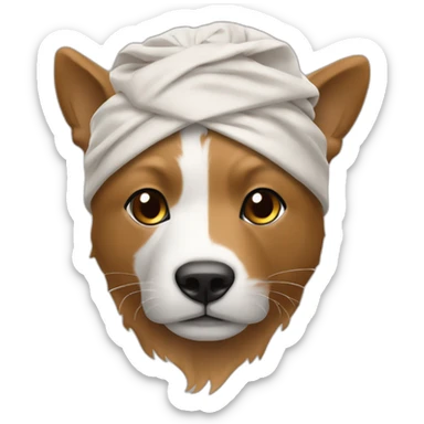 Un gars blanc avec un bandana marron clair,cheveu marron sticker