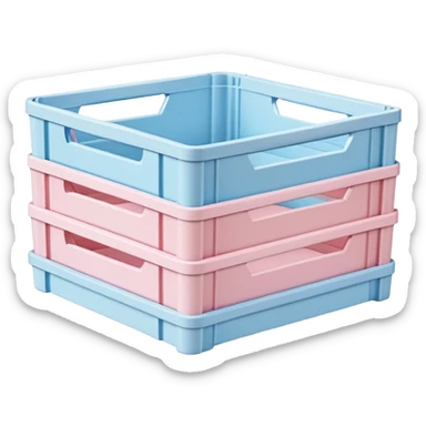 plastic pastel crate from scandinavian brand hay sticker