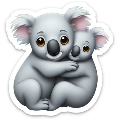 koalas hugging  sticker