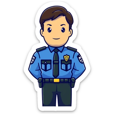 Nathan Fillion as John Nolan from The Rookie, police officer with short hair and uniform sticker