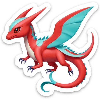 Meloetta-Inteleon-Heliolisk-Heliopotile-Salamence-Salandit-Latias-Fakémon-creature-hybrid sticker