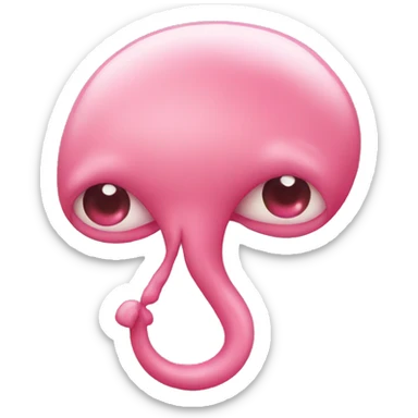 Pink uterus sticker