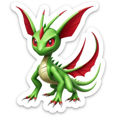  Cool Edgy Shiny Futuristic Ethereal Legendary Scizor-Digimon-Flygon-hybrid full body sticker