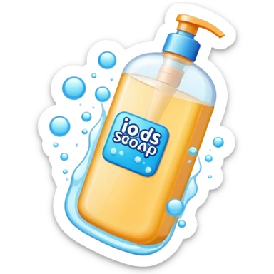 Soap and kids shampoo sticker