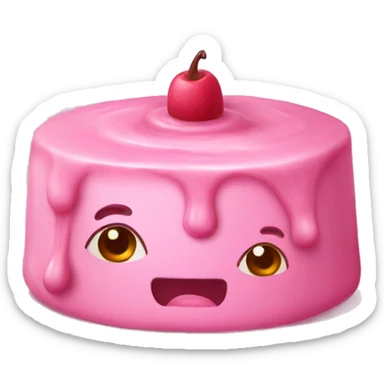 A pink pudding sticker