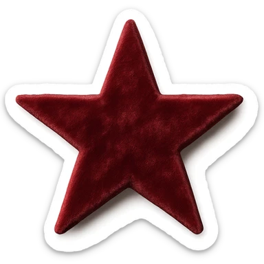 star with a velvet texture sticker