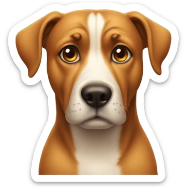 Dog giving suspicious looks sticker