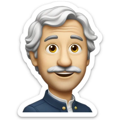 french caricature sticker