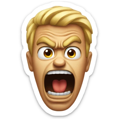 Angry screaming emoji sticker