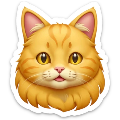 yellow cat (looks like this 😸😺🐱) with tears streaming down its cheeks (like this 😭) sticker