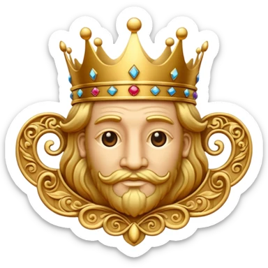 Create King Of Arts logo sticker